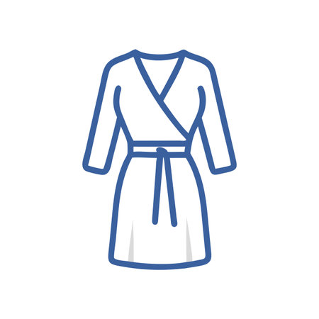 Women's bathrobe line icon, vector illustration. Women's bathrobe linear iconのイラスト素材
