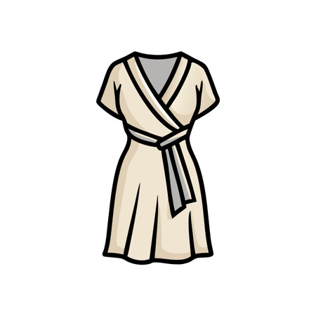 Vector illustration of a female dressing gown. Isolated on white background.のイラスト素材