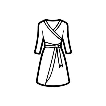 Wedding dress line icon. Outline illustration of wedding dress vector icon for webのイラスト素材