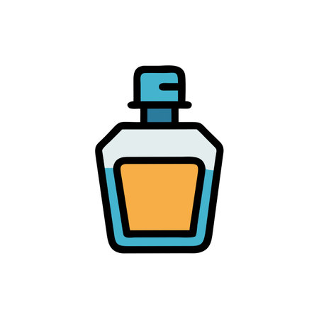 Perfume bottle icon, vector illustration. Flat design style.のイラスト素材