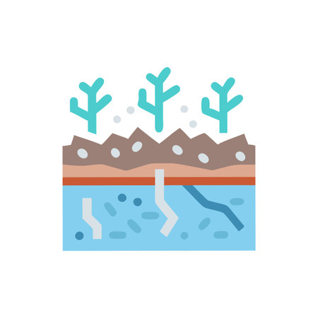 Coral Reef Flat Icon. Vector Pictogram Isolated on White Backgroundのイラスト素材