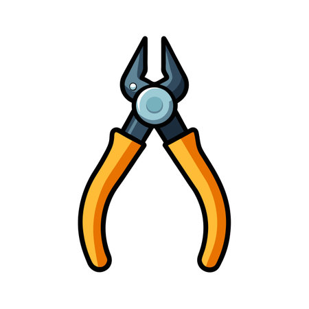 pliers tool icon over white background. colorful design. vector illustrationのイラスト素材