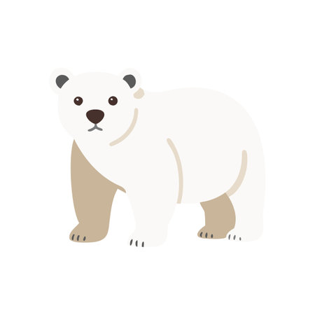 Polar bear icon vector isolated on white background for your web and mobile app design, Polar bear logo conceptのイラスト素材