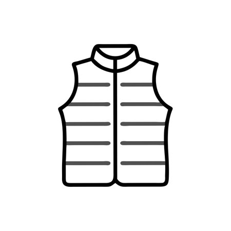 Fisherman vest line icon, outline vector sign, linear symbol.のイラスト素材