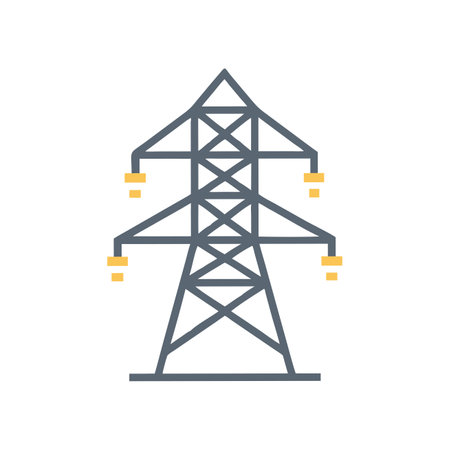 Power line icon vector isolated on white background for your web and mobile app design, Power line logo conceptのイラスト素材