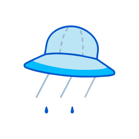 UFO flat icon. Vector illustration. Isolated on white background.のイラスト素材