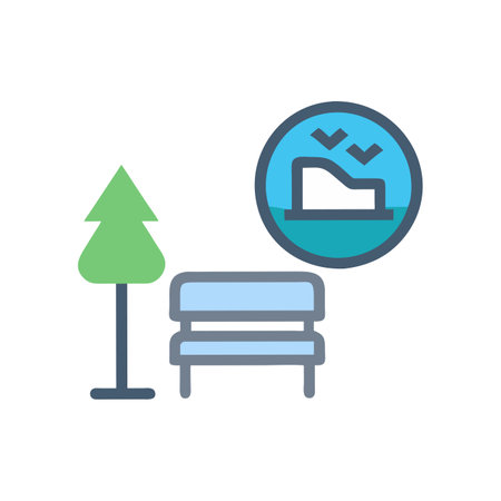 Parking flat color icon. Isolated vector illustration on white background.のイラスト素材