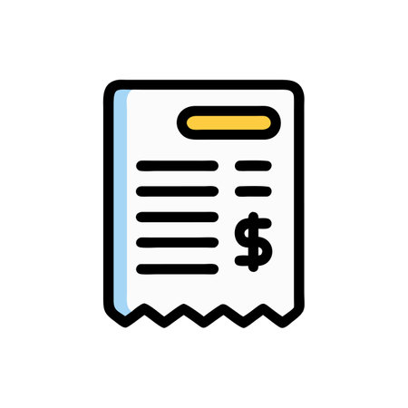 Invoice icon vector. A thin line sign. Isolated contour symbol illustrationのイラスト素材