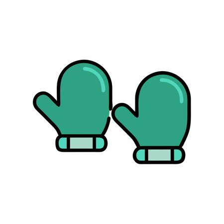 Winter gloves icon. Flat illustration of winter gloves vector icon for web designのイラスト素材