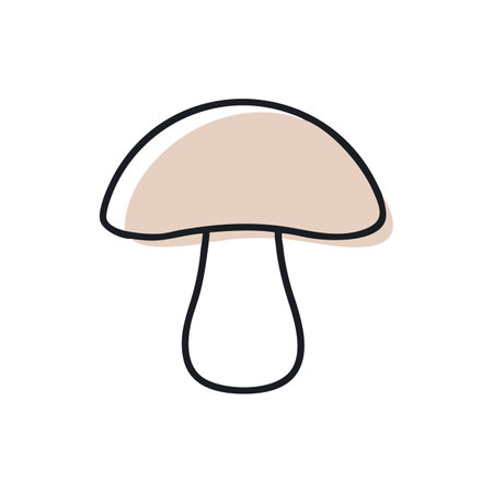 Mushroom icon on white background. Vector illustration. Eps 10.のイラスト素材