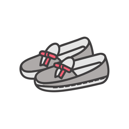 Sneakers line icon, outline vector sign, linear style pictogram isolated on white.のイラスト素材