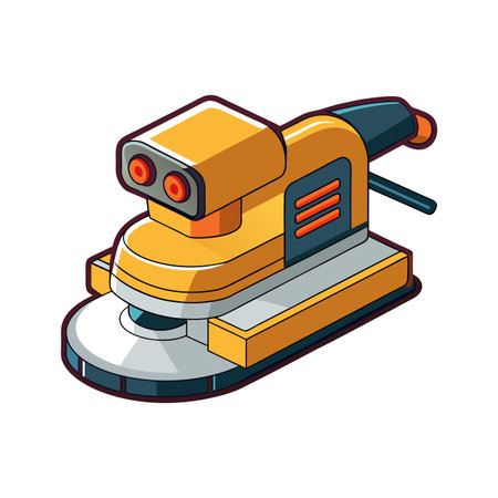 Electric jigsaw icon in isometric 3d style on a white backgroundのイラスト素材