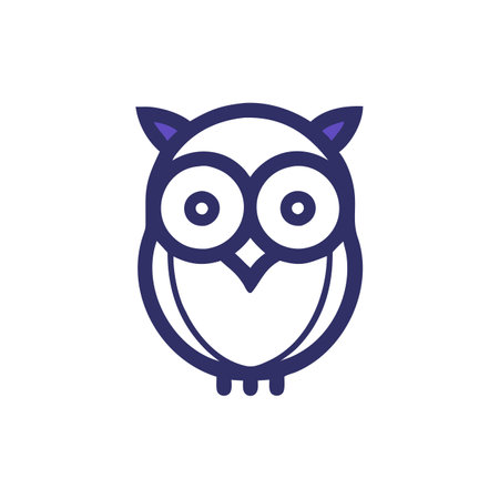 Owl Icon Logo Design Element. Perfect to use for Technology Companyのイラスト素材