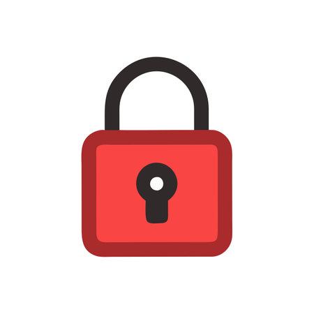 Lock icon in flat style. Padlock vector illustration on white isolated background. Padlock business concept.のイラスト素材