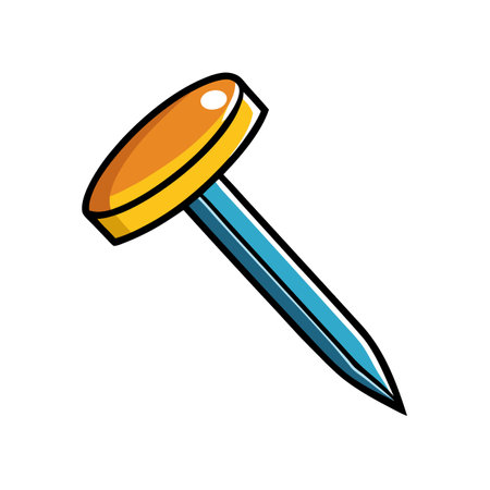 cartoon nail tool icon vector illustration design graphic flat and cartoon styleのイラスト素材