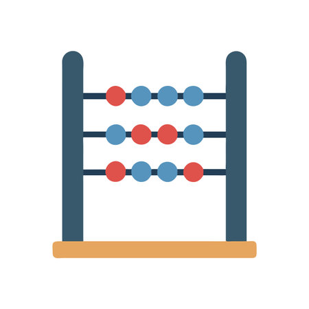 Abacus flat icon isolated on white background for your web and mobile app designのイラスト素材