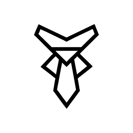 Tie icon vector. A thin line sign. Isolated contour symbol illustrationのイラスト素材