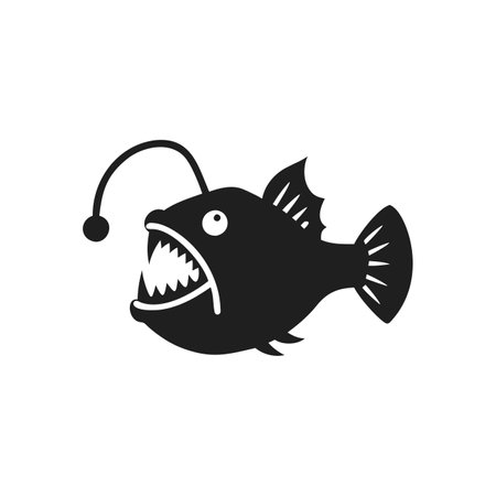 pirate fish black simple icon on a white background for web designのイラスト素材