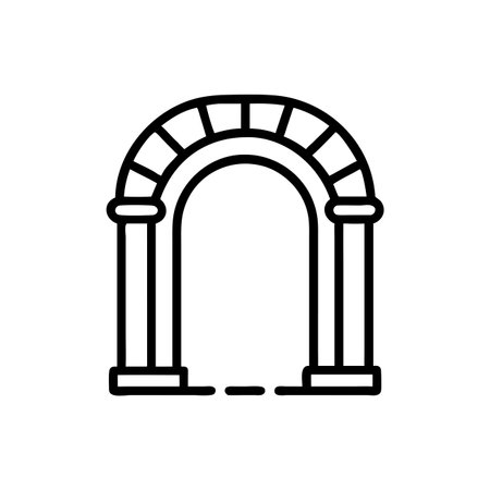 Archway icon, vector illustration. Flat design style with outline.のイラスト素材