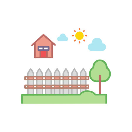 Fence icon vector isolated on white background for your web and mobile app design, Fence logo conceptのイラスト素材