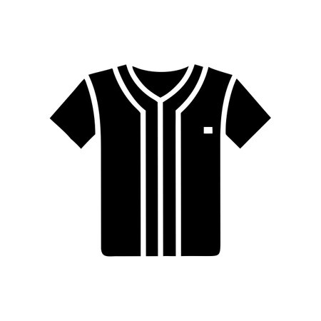 Soccer jersey black icon, concept illustration, vector flat symbol, glyph sign.のイラスト素材