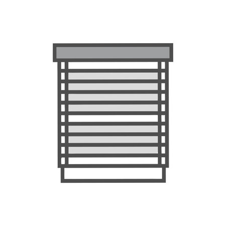 Window blinds icon in flat color style. Layers grouped for easy editing illustration. For your design.のイラスト素材