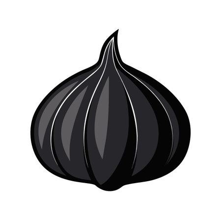 Garlic icon. Vegetable organic and healthy food theme. Isolated design. Vector illustrationのイラスト素材