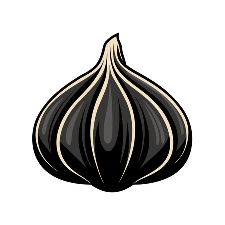 Garlic icon. Isolated on white background. Vector illustration.のイラスト素材