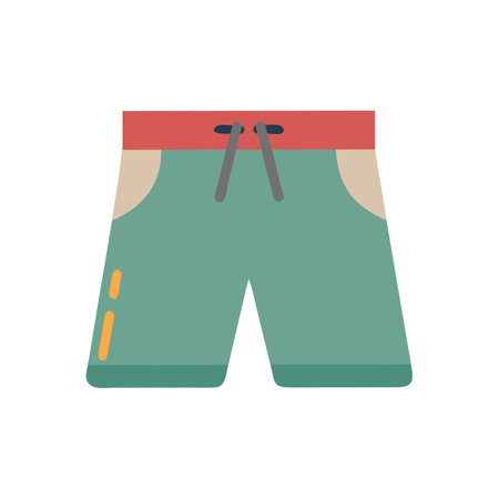 Shorts icon in flat color style. Shorts vector illustration on white isolated background. Shorts business concept.のイラスト素材