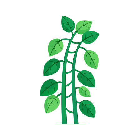 Green leaves icon. Flat illustration of green leaves vector icon for web designのイラスト素材