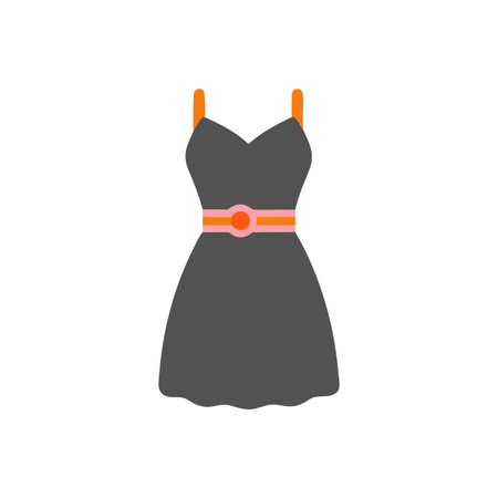 Dress icon on background for graphic and web design. Simple vector sign. Internet concept symbol for website button or mobile appのイラスト素材
