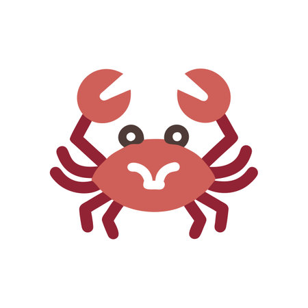 Crab icon on background for graphic and web design. Simple vector sign. Internet concept symbol for website button or mobile appのイラスト素材