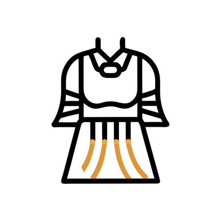 Japanese dress icon vector isolated on white background for your web and mobile app design, Japanese dress logo conceptのイラスト素材