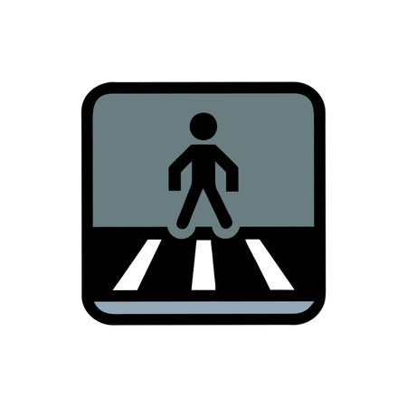 Pedestrian crossing icon. Sign for web page, mobile app, banner.のイラスト素材