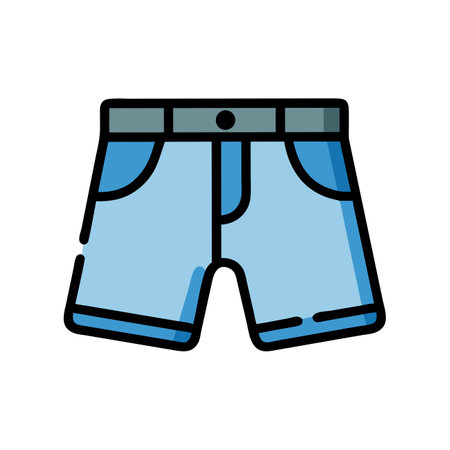 Shorts vector illustration, Isolated flat design icon. Vector illustration.のイラスト素材