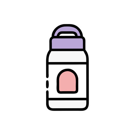 water bottle icon over white background, line and fill style, vector illustrationのイラスト素材