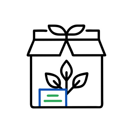 Gift box icon, outline vector sign, linear symbol with editable stroke on white background.のイラスト素材