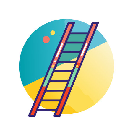 Ladder vector icon. Flat illustration of ladder vector icon for web designのイラスト素材