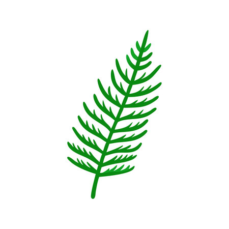 green leaf plant ecology icon vector illustration design graphic flat single color styleのイラスト素材