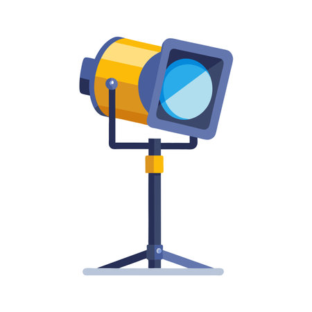 Cinema light equipment icon. Flat illustration of cinema light equipment icon for web designのイラスト素材