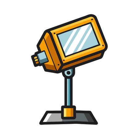 Camera icon in flat style isolated on white background. Vector illustration.のイラスト素材