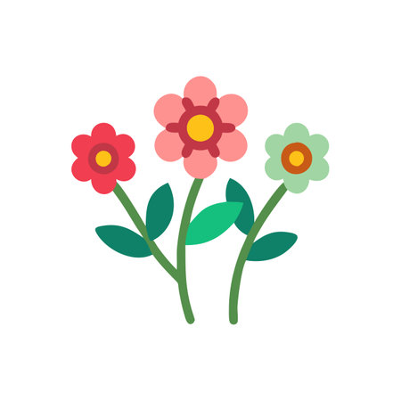 Flower icon vector isolated on white background for your web and mobile app design, Flower logo conceptのイラスト素材