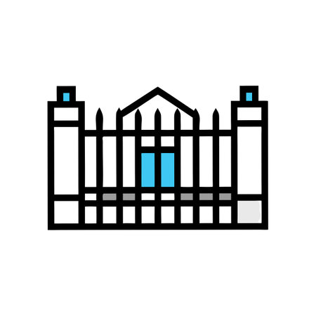 Fence icon vector isolated on white background for your web and mobile app design, Fence logo conceptのイラスト素材