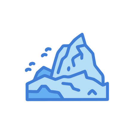 Iceberg vector line icon isolated on white background, Iceberg line icon for infographic, website or app.のイラスト素材