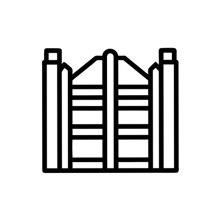 Playground icon vector. A thin line sign. Isolated contour symbol illustrationのイラスト素材