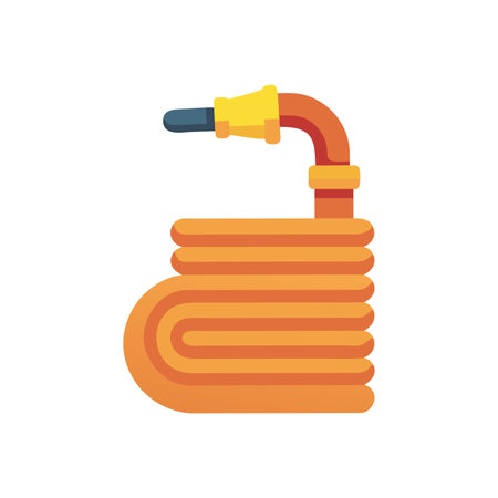 Garden hose icon. Flat illustration of garden hose vector icon for web designのイラスト素材