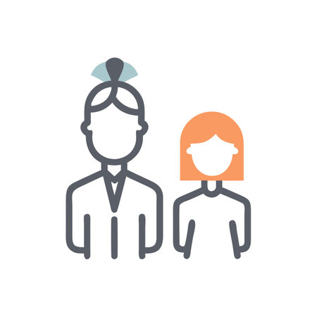 Woman and man icon in flat style. Business people vector illustration on white isolated background. Partnership business concept.のイラスト素材