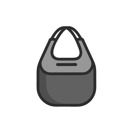 trash bag icon over white background, line style, vector illustrationのイラスト素材