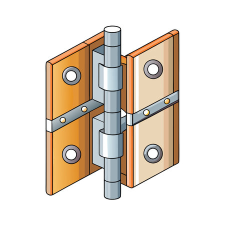 Isometric 3d illustration of a double-barreled door.のイラスト素材