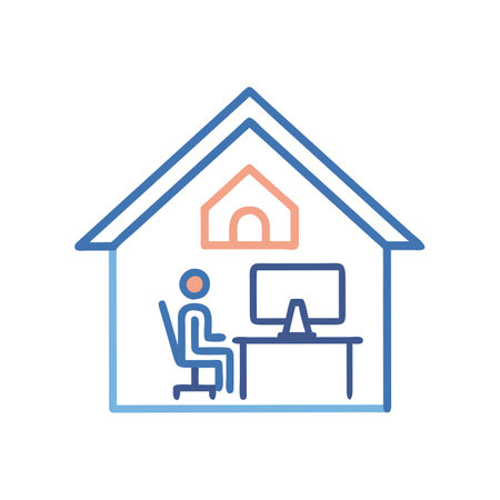 stay at home concept, stay at home icon over white background vector illustrationのイラスト素材
